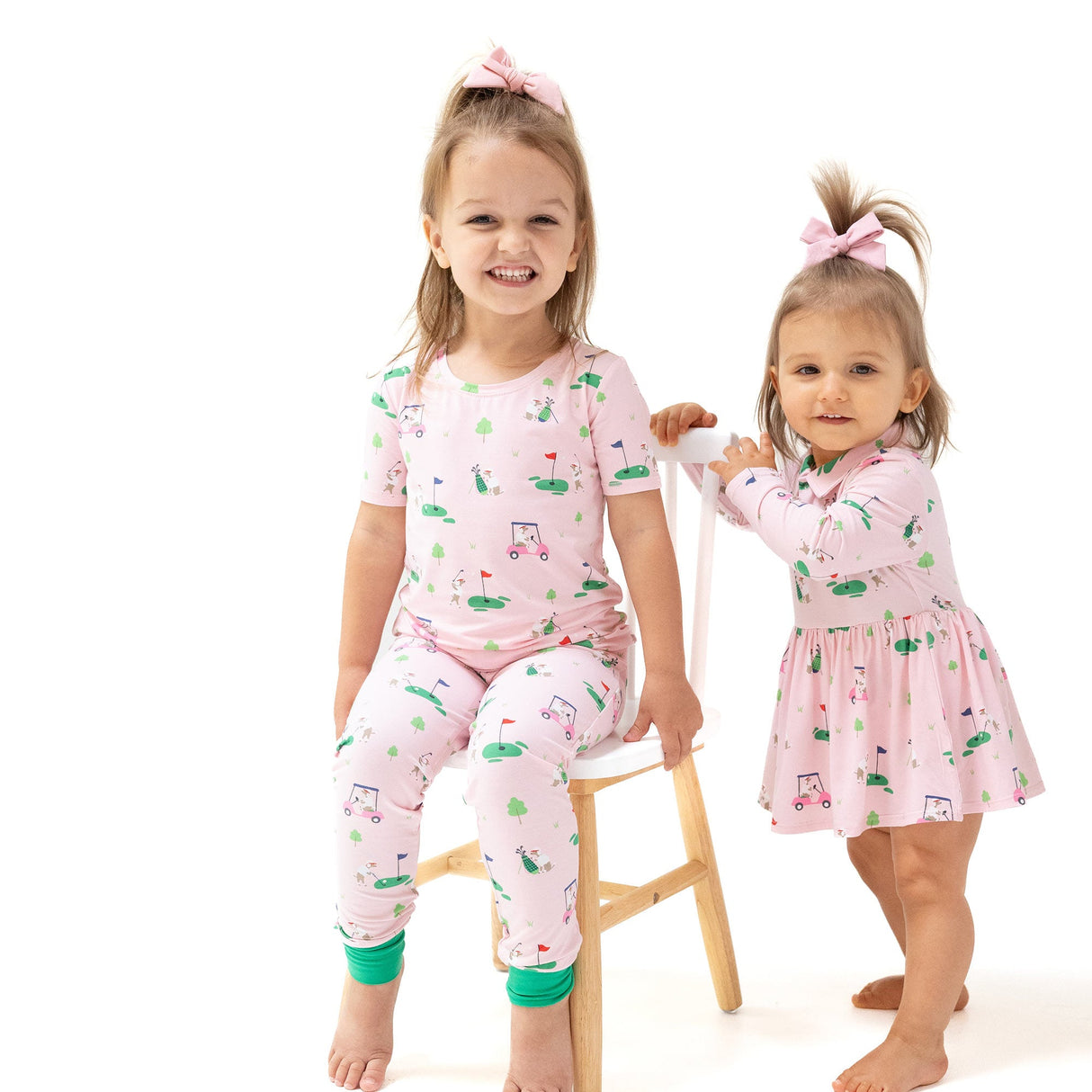 Long Sleeve Polo Bodysuit Dress - HoneyBug