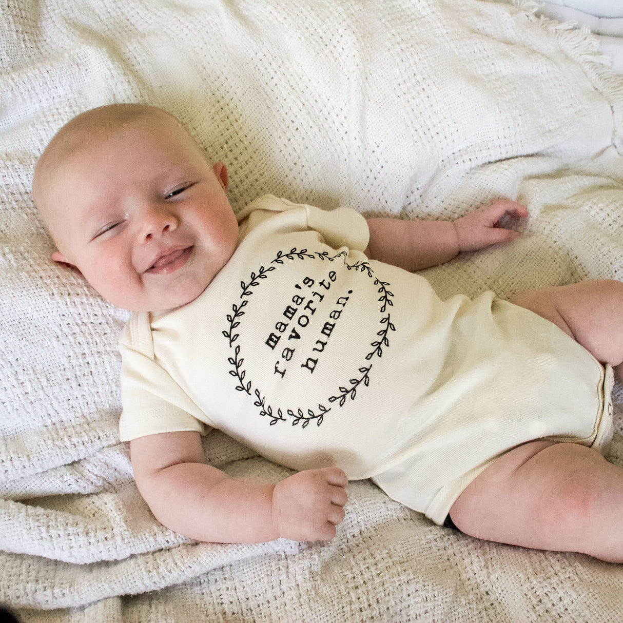Mama's Favorite Human - Organic Cotton Bodysuit - HoneyBug