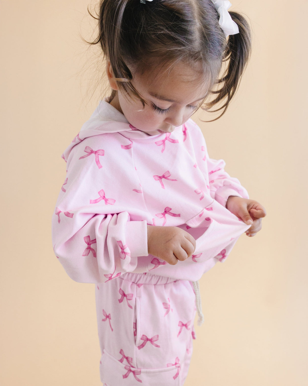 Cargo Jogger Set | Pink Bows - HoneyBug