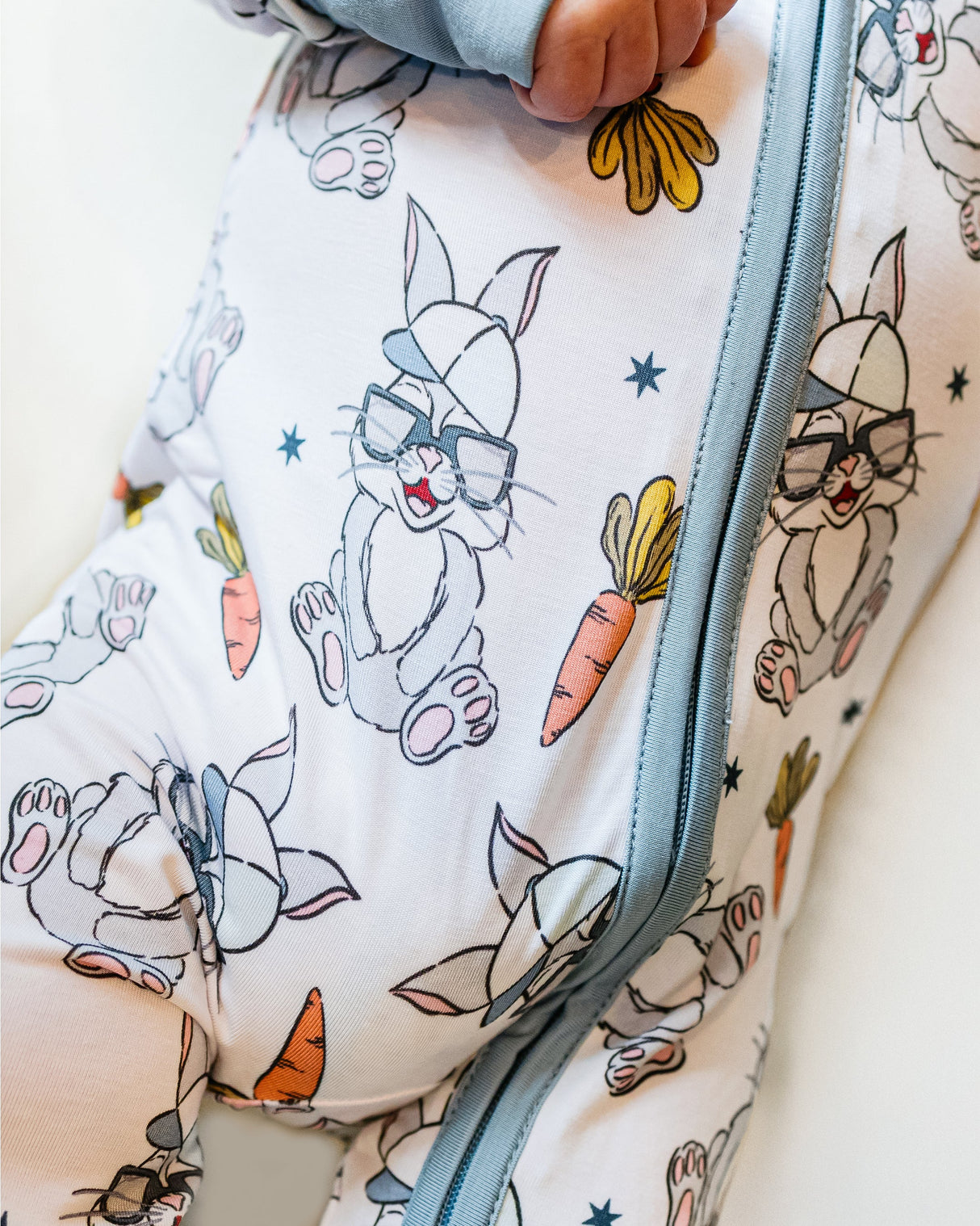 Bamboo Zip Romper | Rad Bunny - HoneyBug