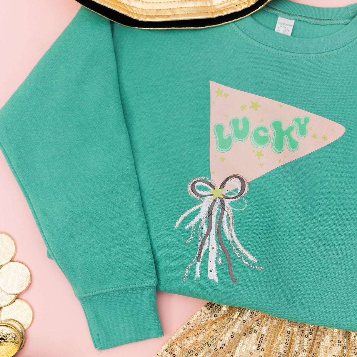 Lucky Girl Flag Sweatshirt