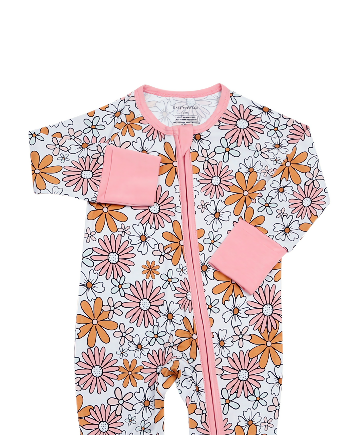 Bamboo Zip Romper | Retro Garden - HoneyBug