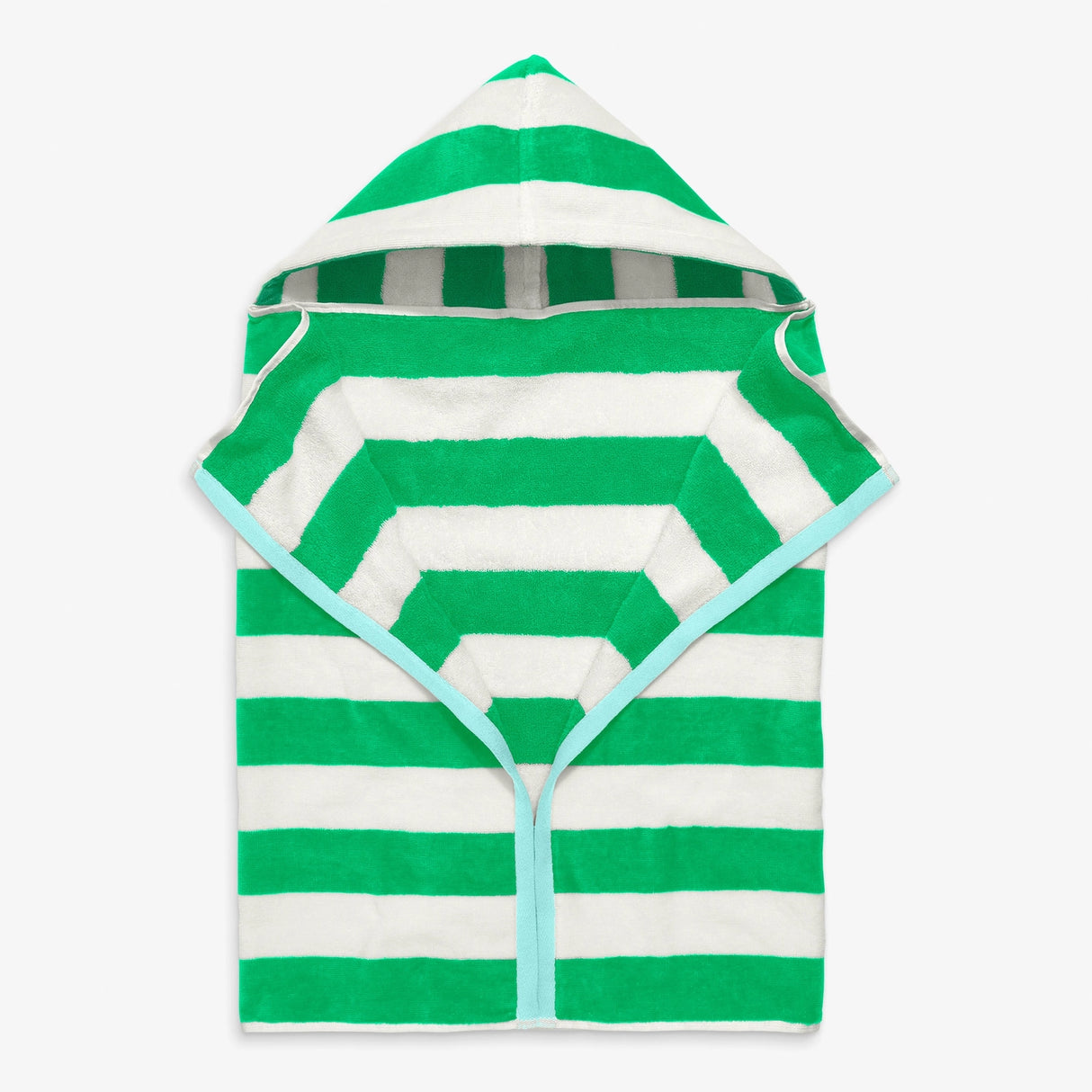 Kids Green Apple Stripe Hoodie Towel - HoneyBug