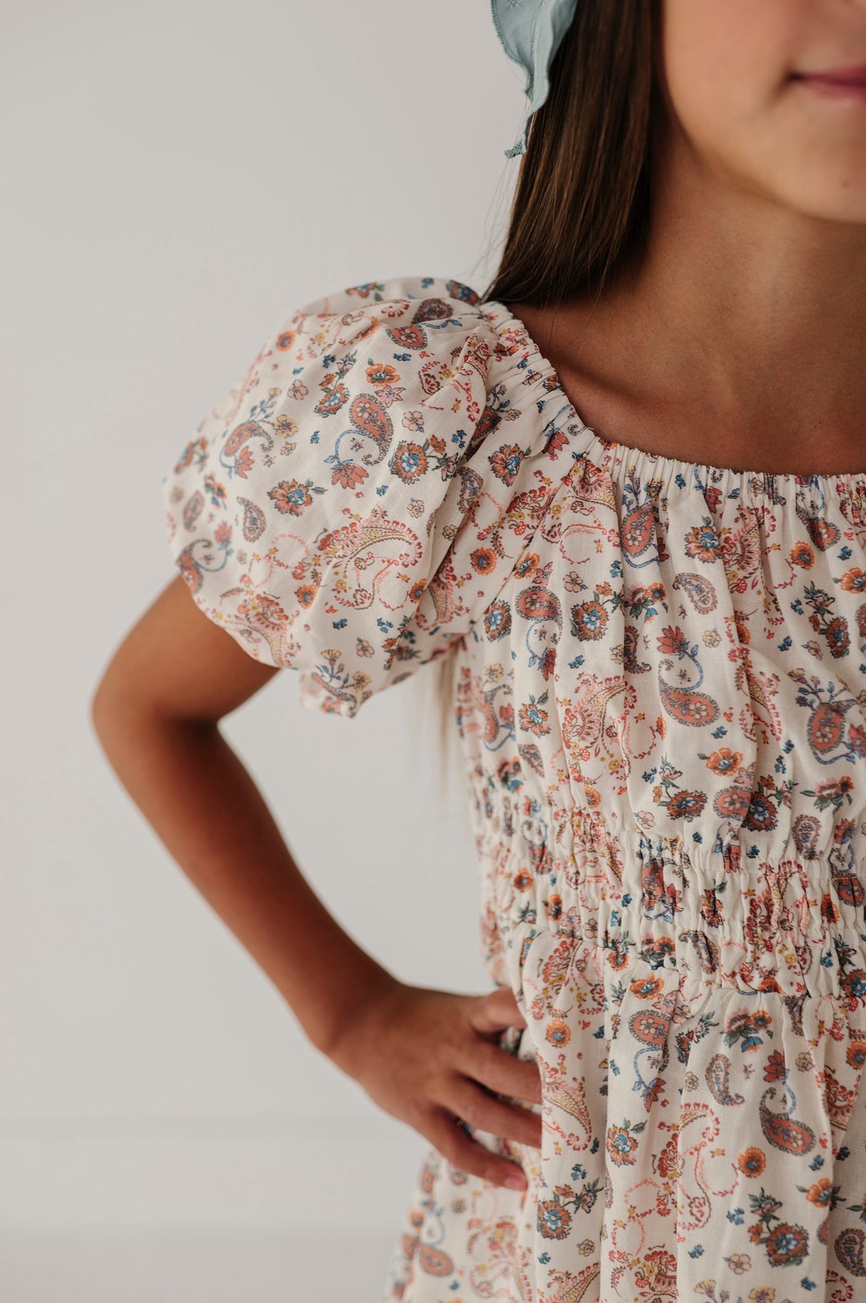 Peasant Bubble Sleeve Dress