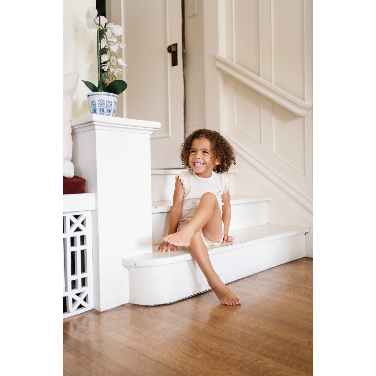 Cotton - Printed Floral - Tshirt & Bloomer - HoneyBug