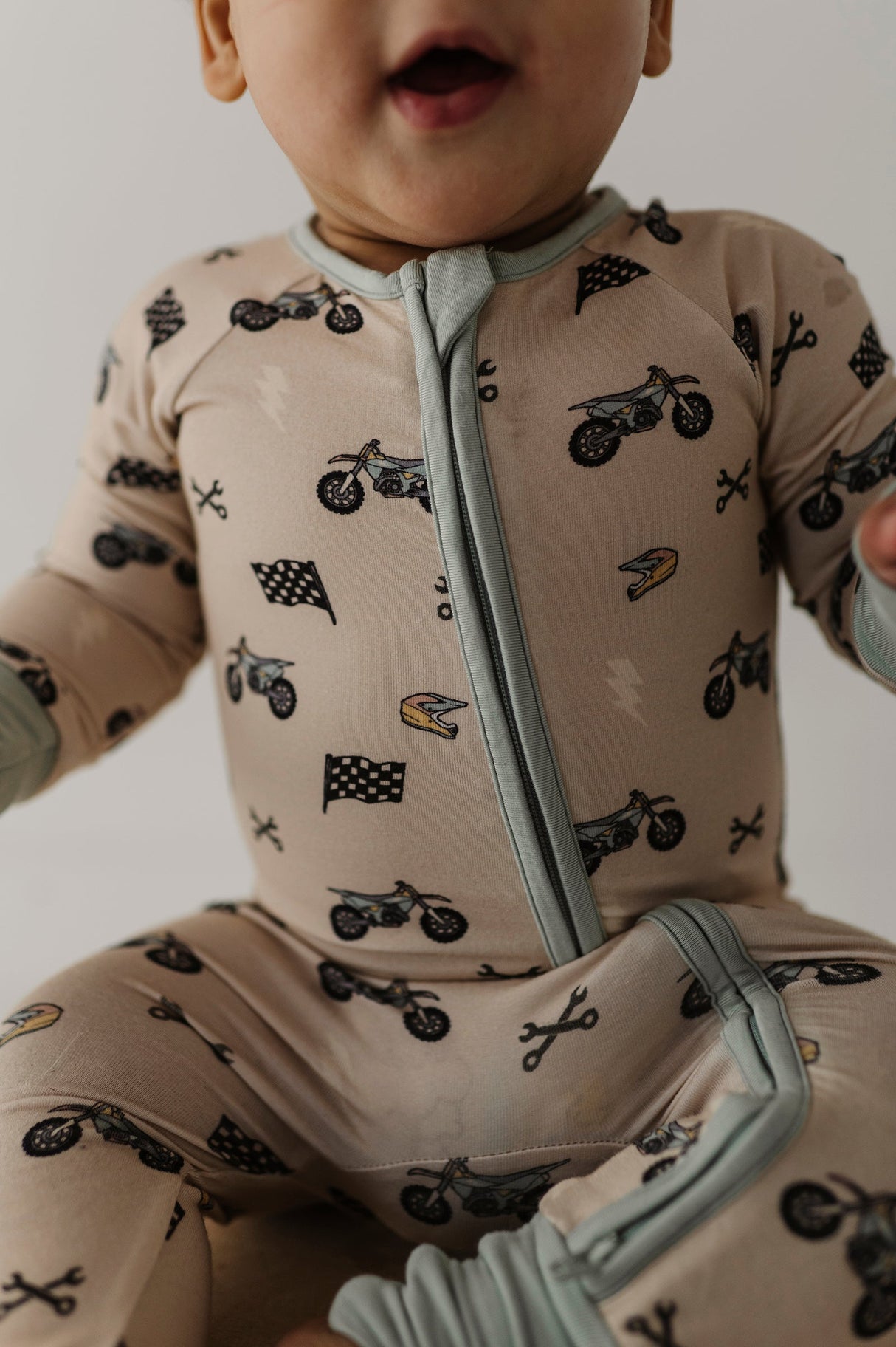 Long Sleeve Zip Romper