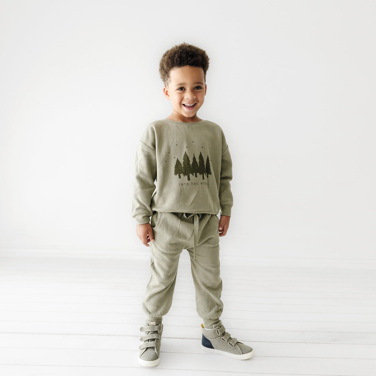 Organic Kids Sweatshirt - Woods - HoneyBug