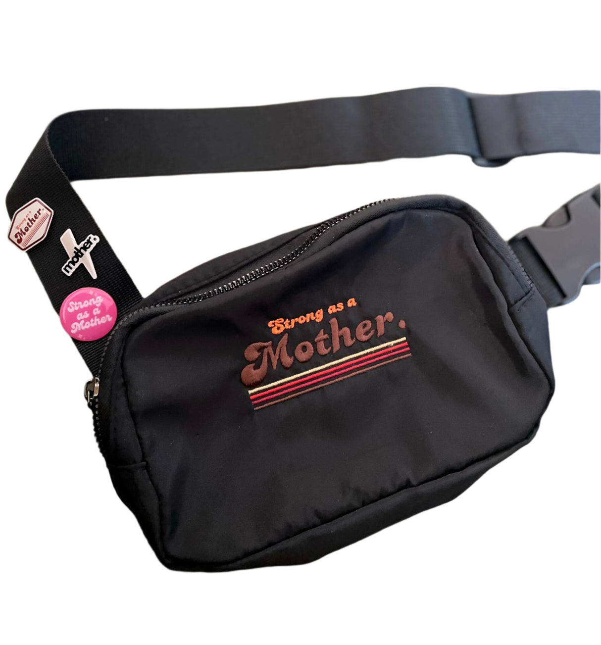 Strong as a mother™- Embroidered Belt Bag - HoneyBug