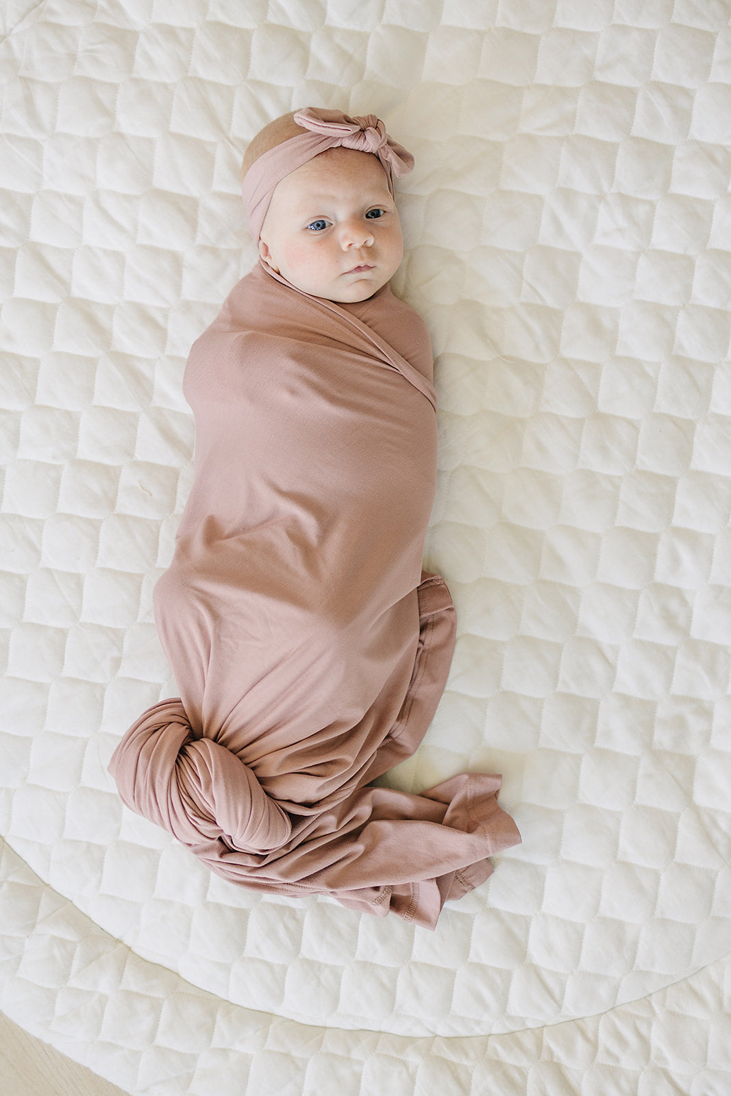 Dusty Rose Bamboo Stretch Swaddle - HoneyBug