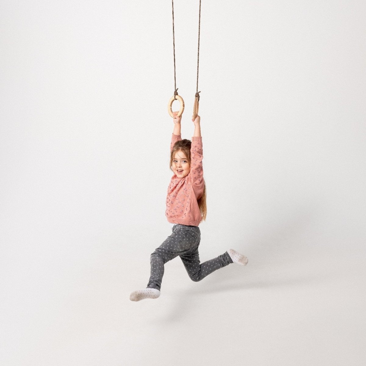 3in1 Swings Set: Rope Ladder + Gymnastic Rings + Disc Rope Swing - HoneyBug