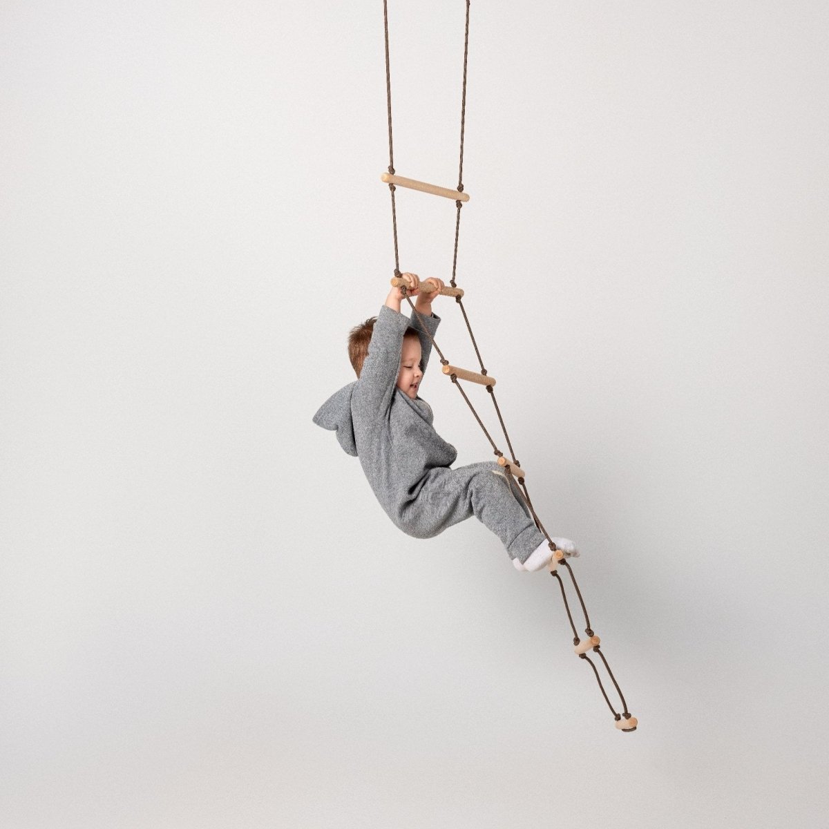 3in1 Swings Set: Rope Ladder + Gymnastic Rings + Disc Rope Swing - HoneyBug