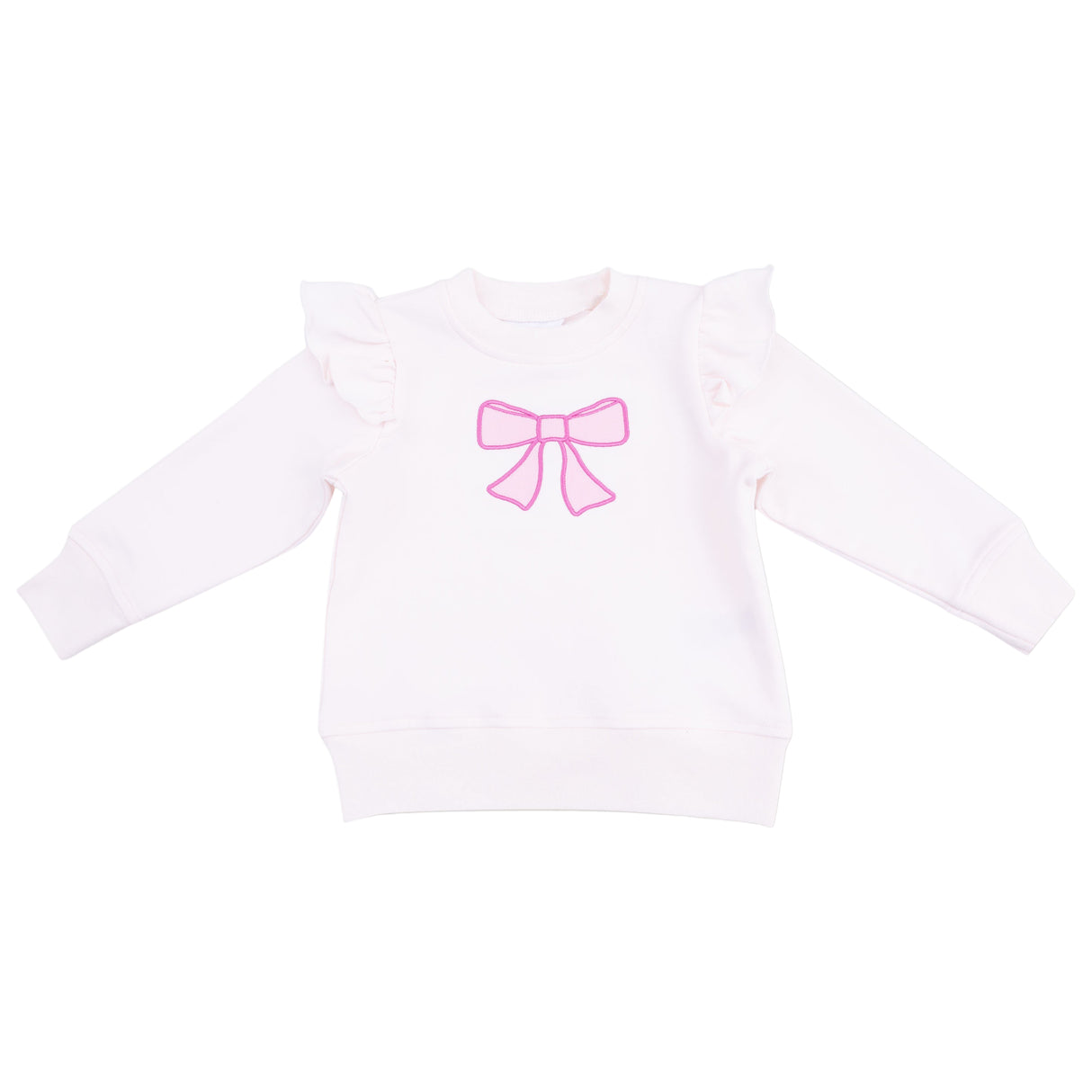 Bow Ruffle Sweatshirt - HoneyBug
