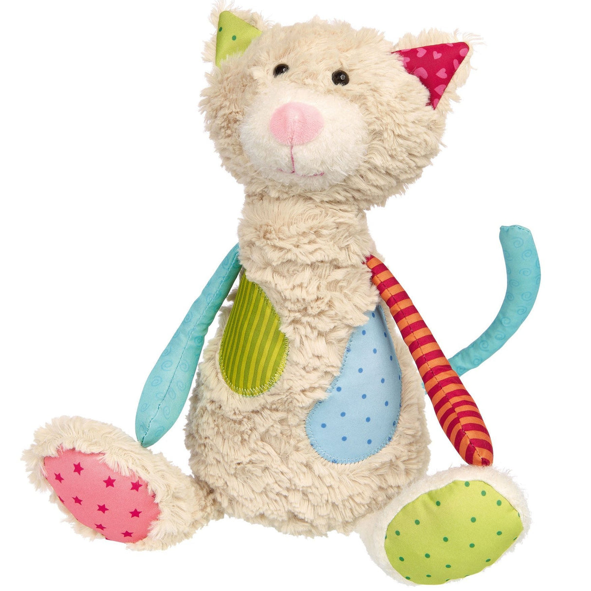 Patchwork Cat Plush Toy - HoneyBug