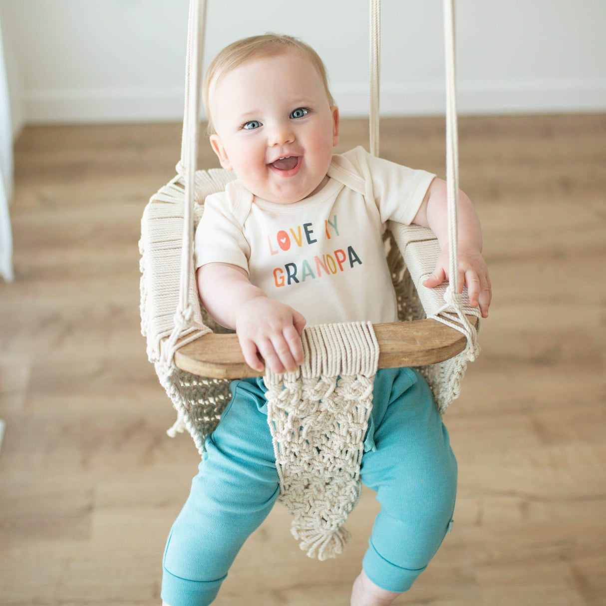 graphic bodysuit | love grandpa - HoneyBug