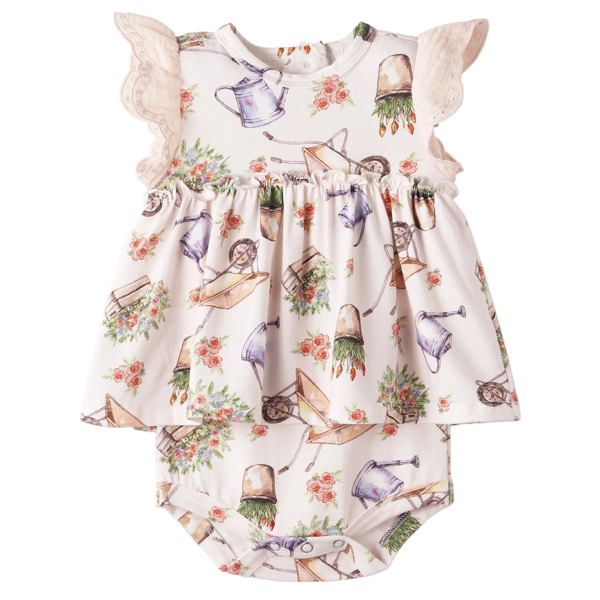Sweet Garden Skirted Bodysuit – Bamboo Baby Outfit