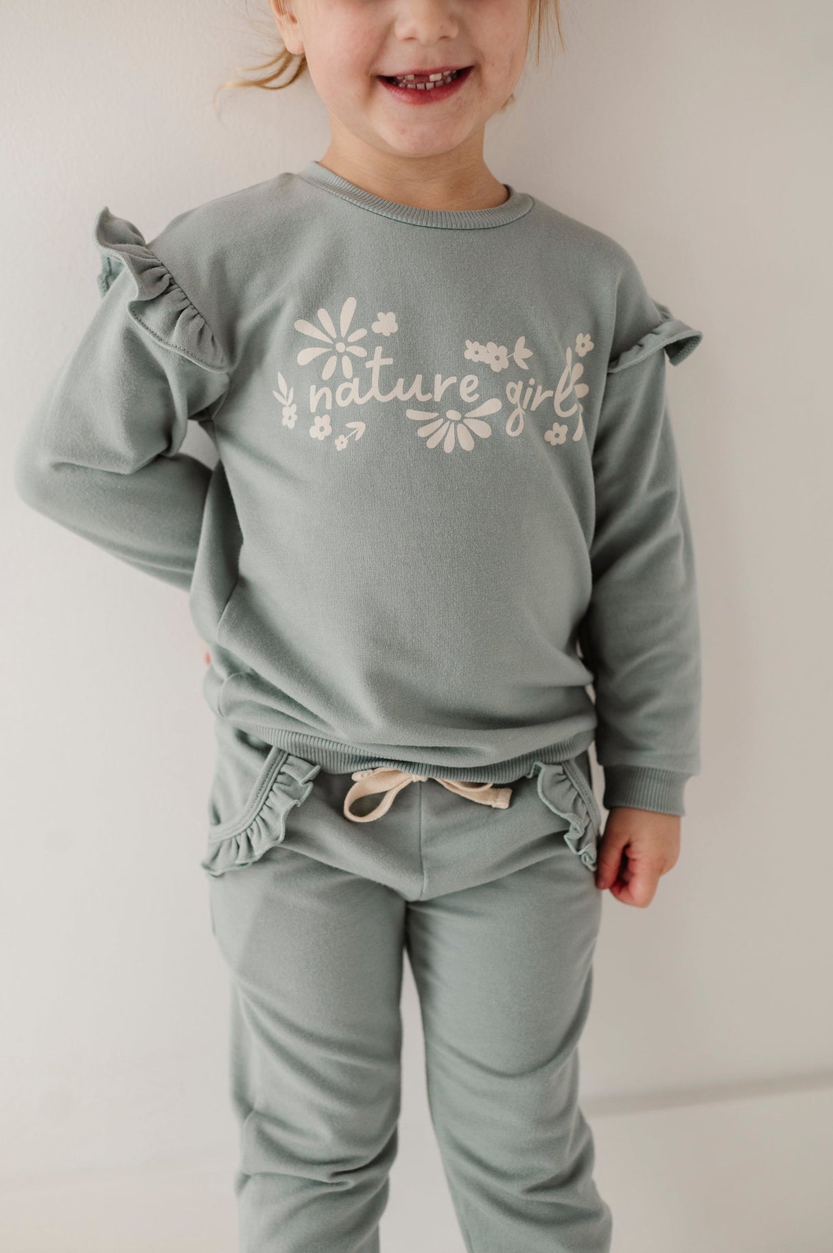 Ruffle Sweatshirt - HoneyBug