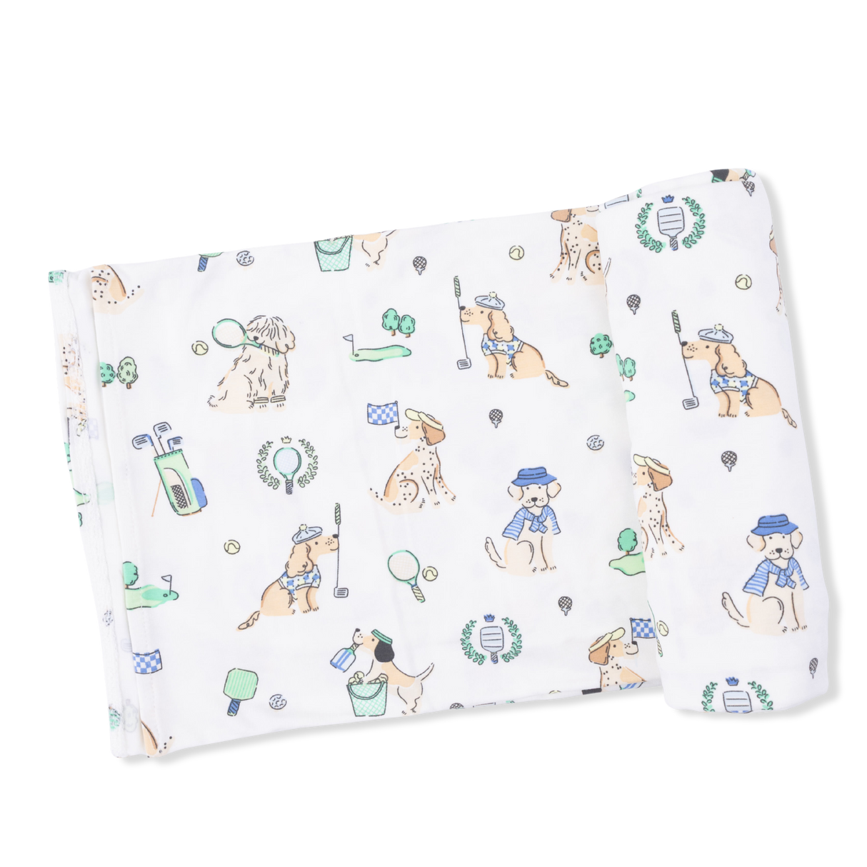 Country Club Dogs Neutral - Swaddle Blanket