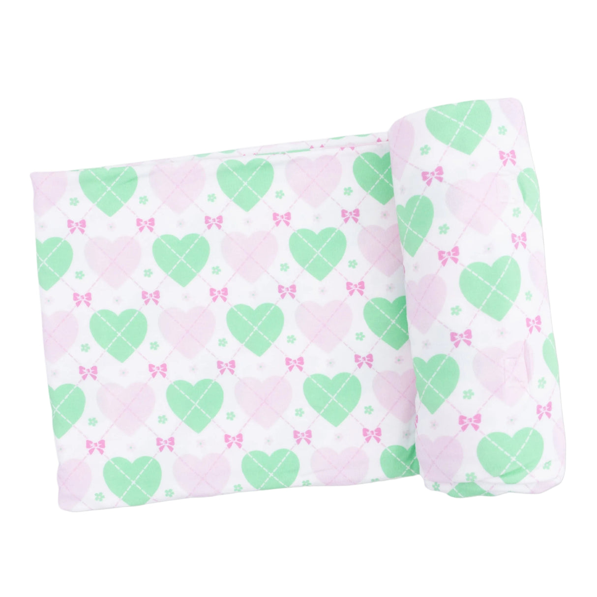 Heart Argyle - Swaddle Blanket
