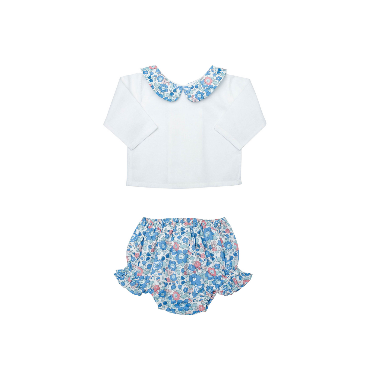 Gift set | Double Button Blouse and Liberty 'Betsy' Blue bloomer - HoneyBug