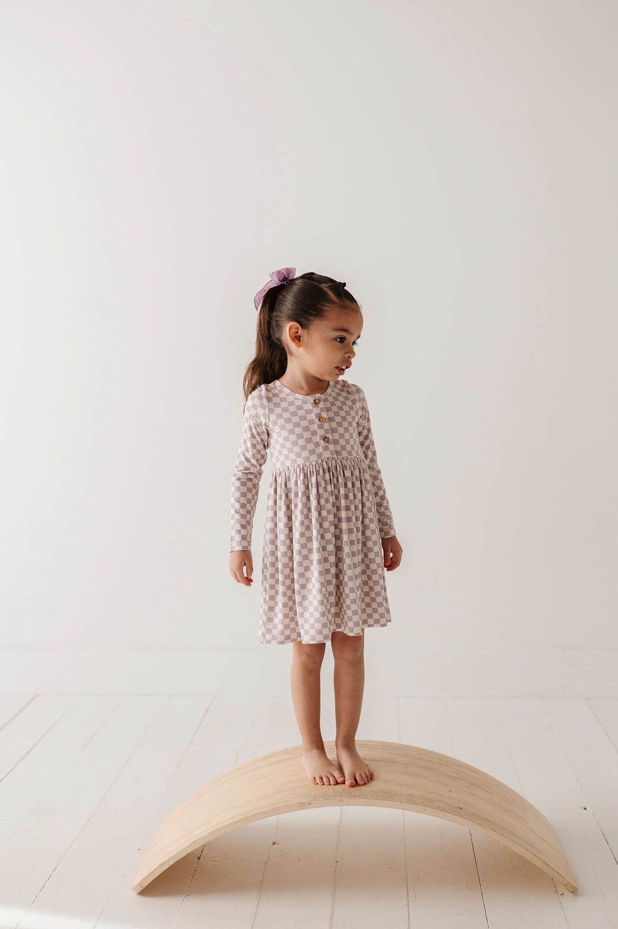 Long Sleeve Henley Dress - HoneyBug