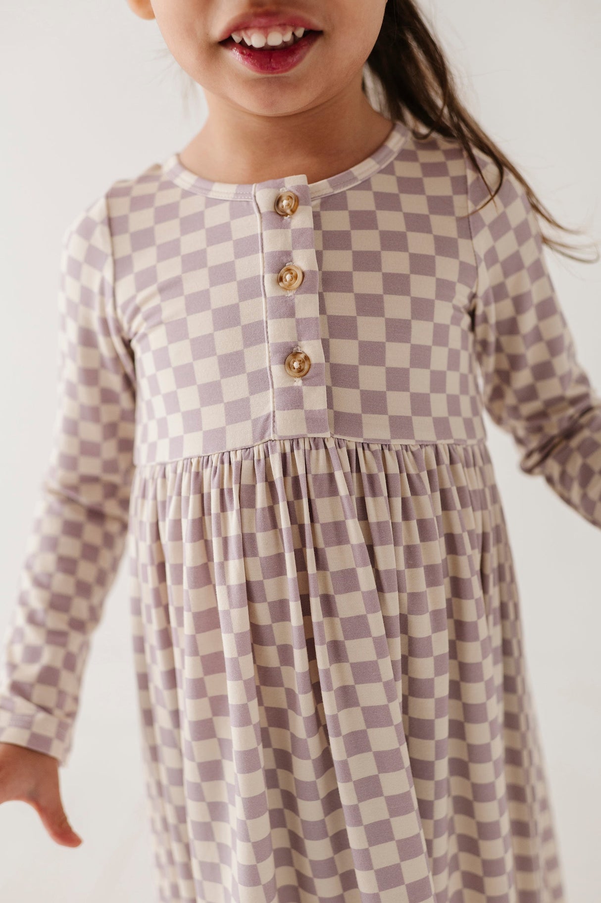 Long Sleeve Henley Dress - HoneyBug
