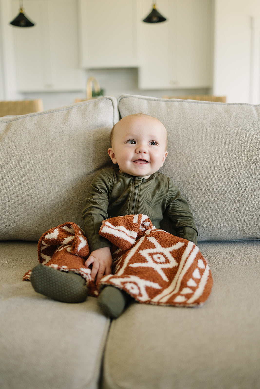 Rust Alpine Plush Blanket - HoneyBug