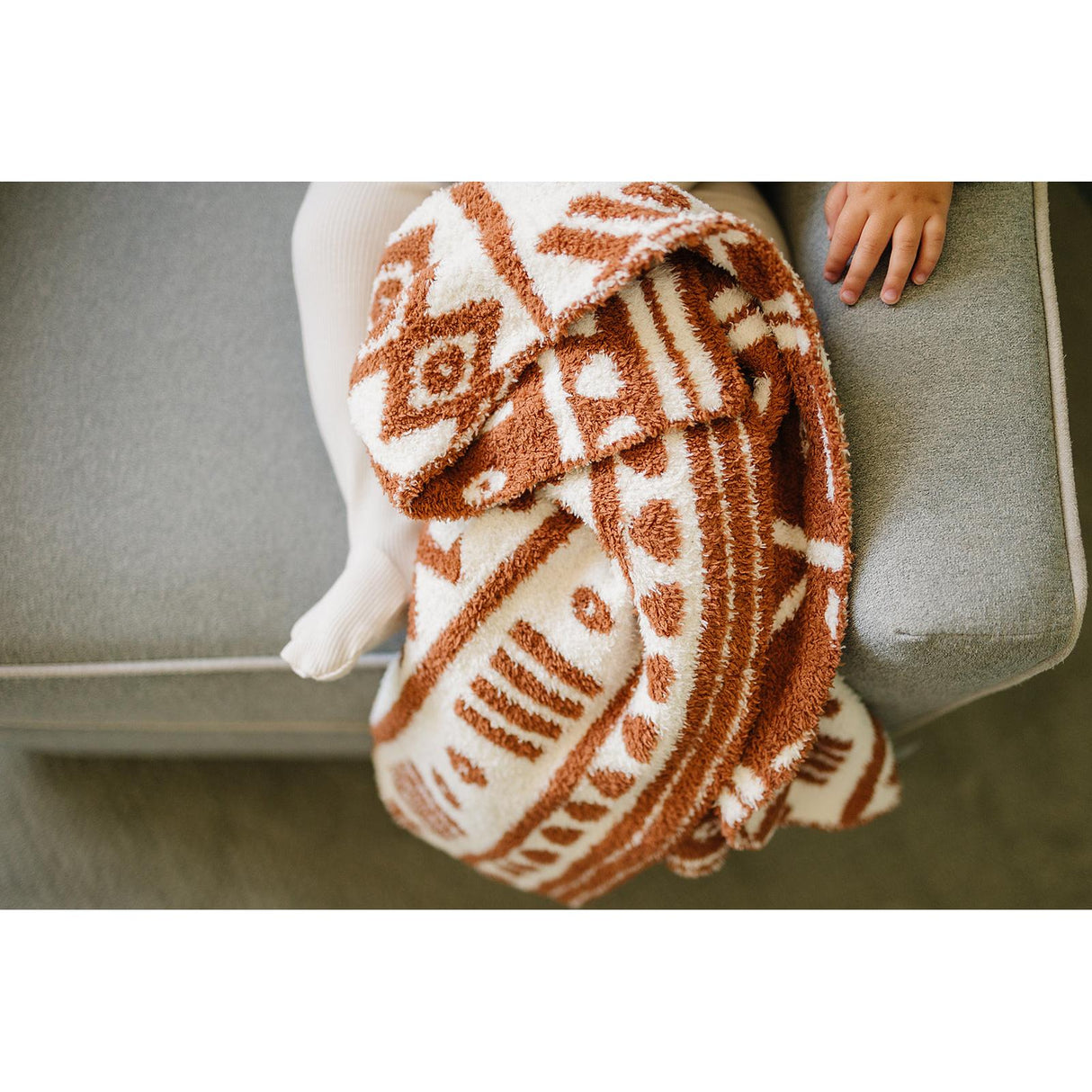 Rust Alpine Plush Blanket - HoneyBug