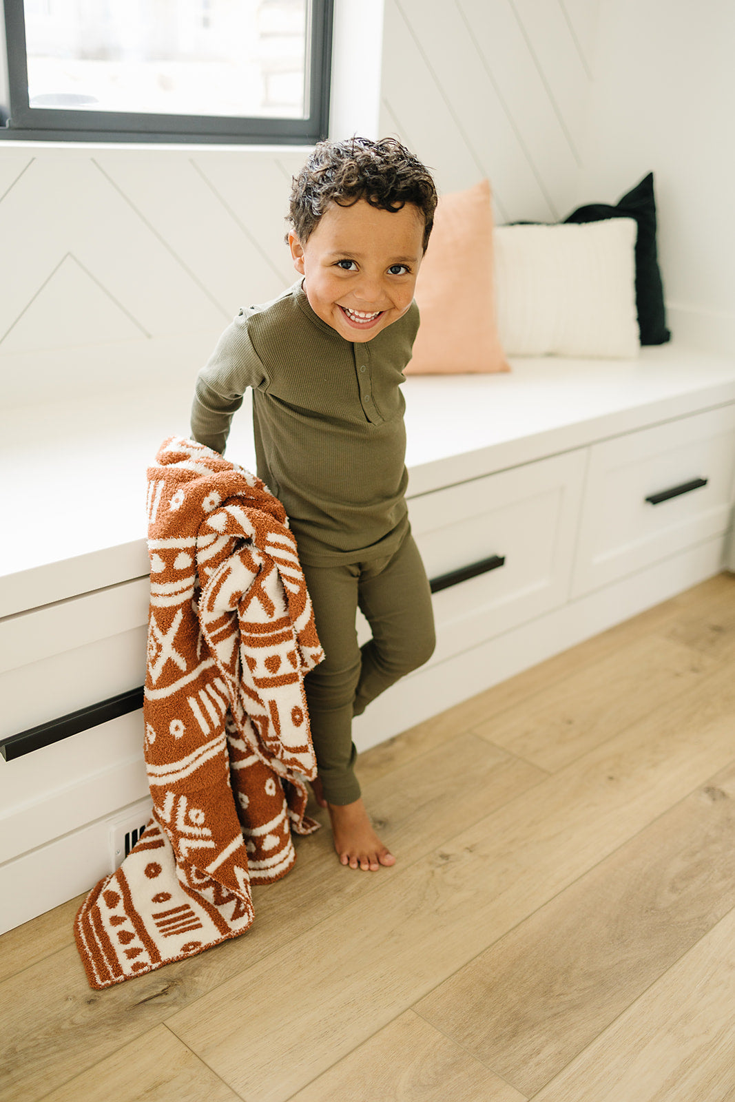 Rust Alpine Plush Blanket - HoneyBug