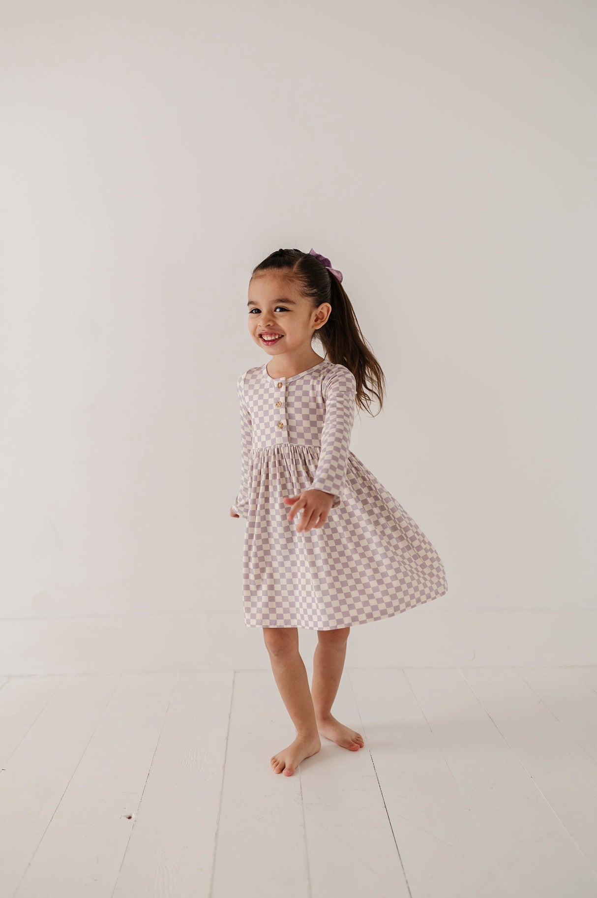 Long Sleeve Henley Dress - HoneyBug