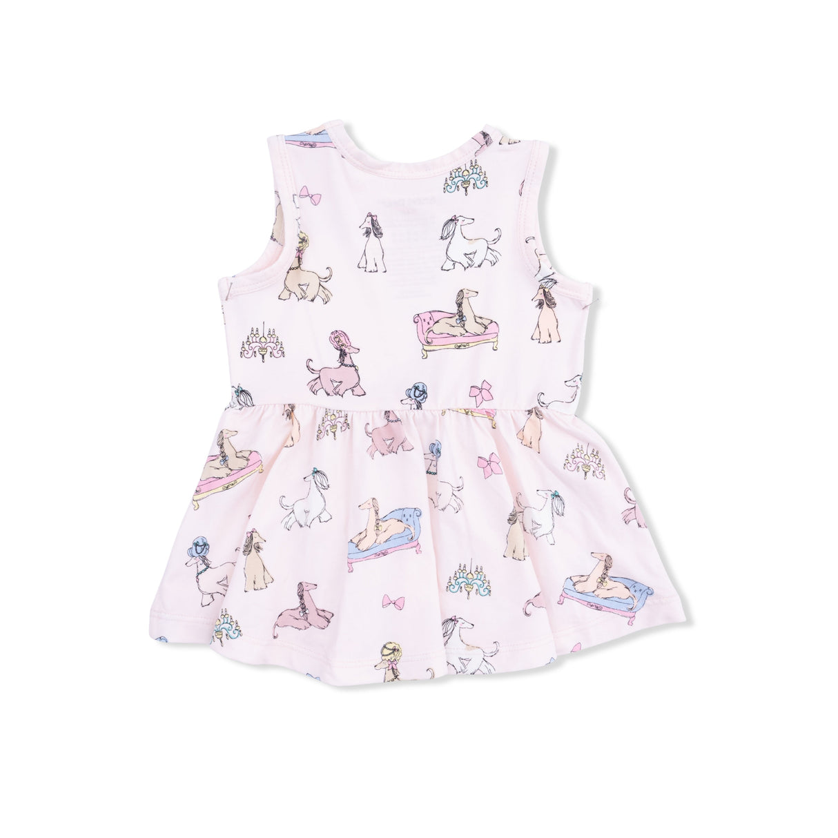 Fancy Hounds with Bows - Peplum Tank Top and Bike Short