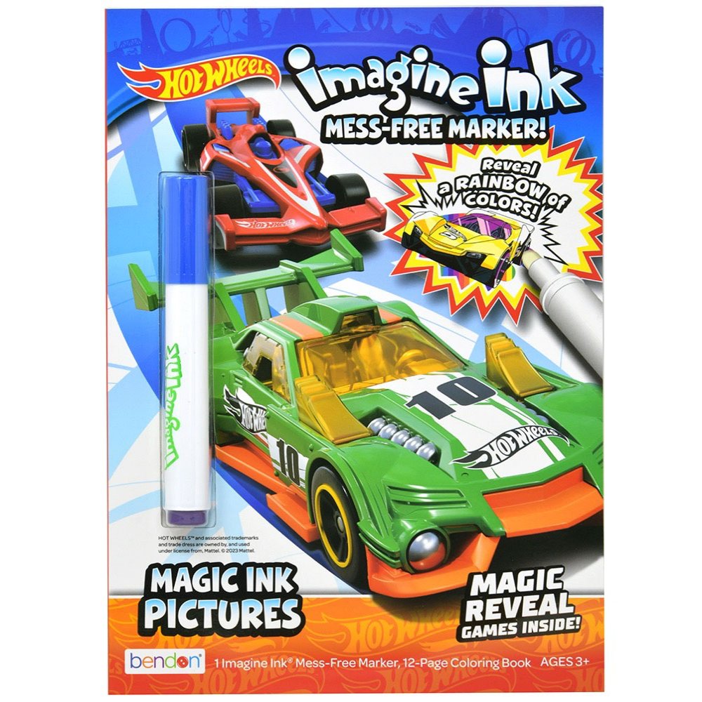 Hot Wheels Imagine Ink Coloring Book - HoneyBug