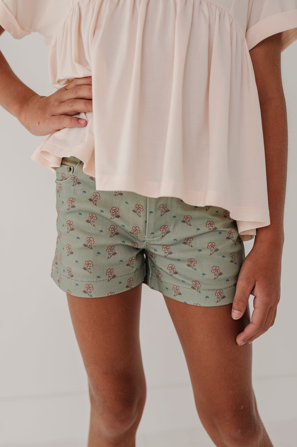 Girl's Printed Twill Shorts