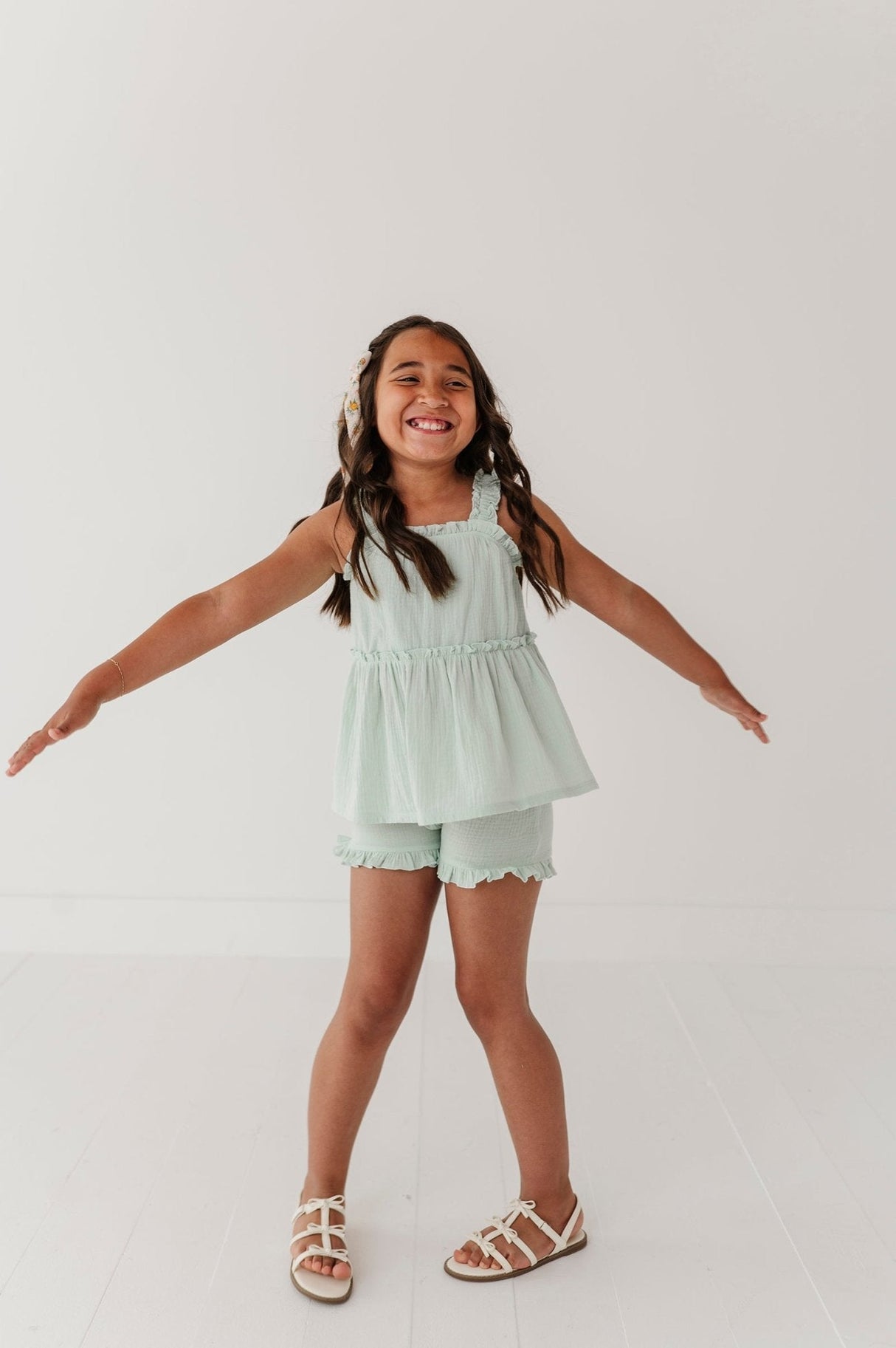 Ruffle Gauze Shorts