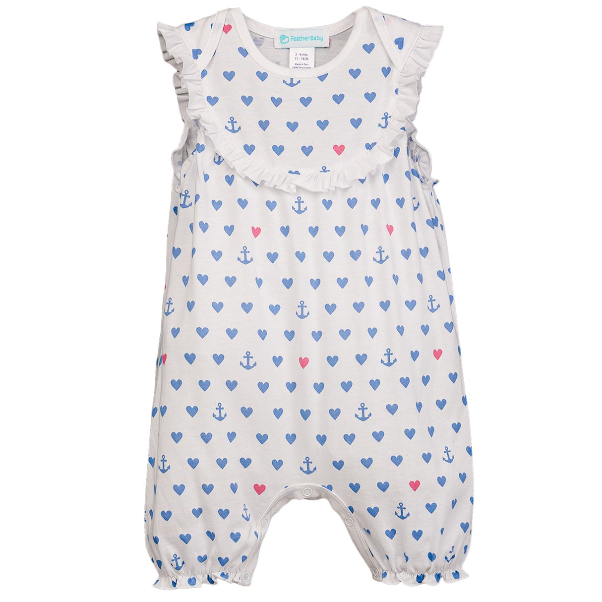 Yoke Romper - Anchored in Love - HoneyBug