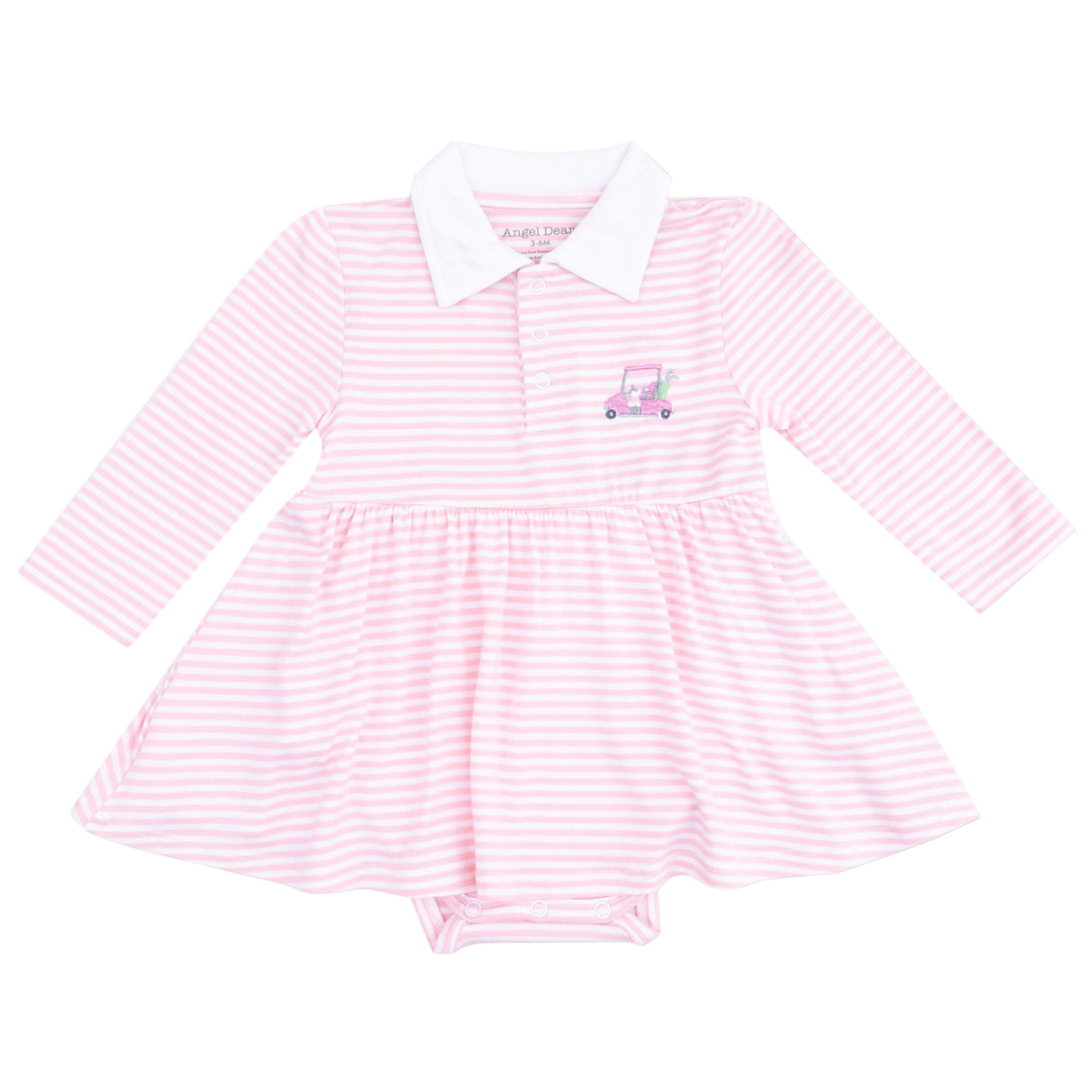 Long Sleeve Polo Bodysuit Dress - HoneyBug