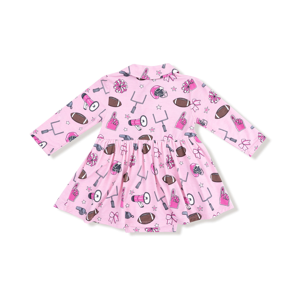 Long Sleeve Polo Bodysuit Dress - HoneyBug