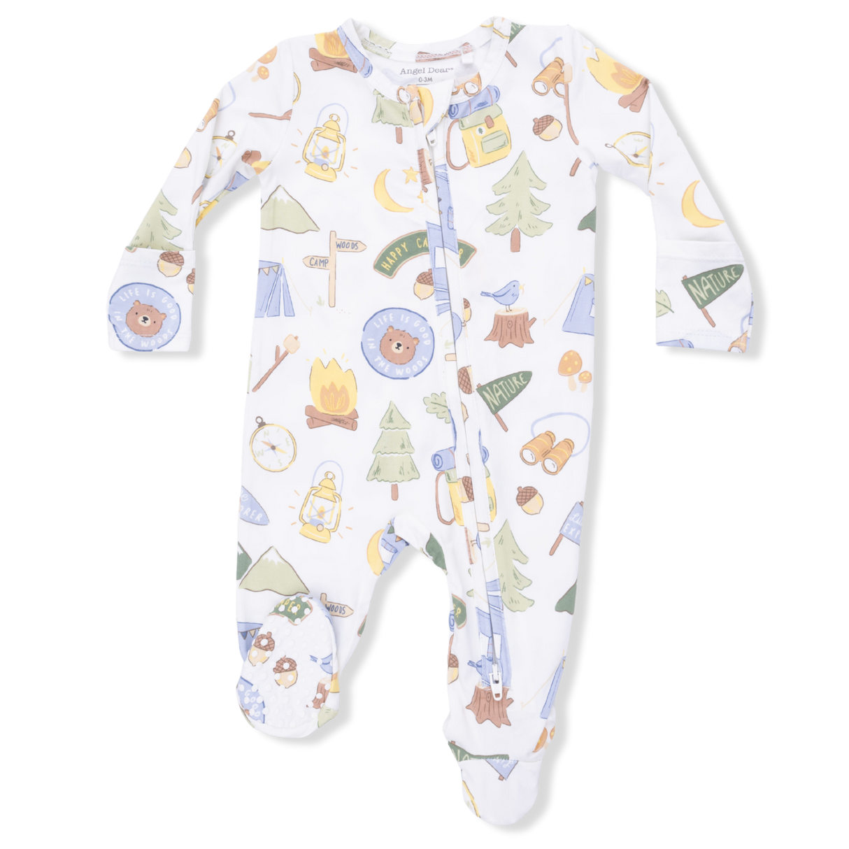 Camping Blue - 2 Way Zipper Footie