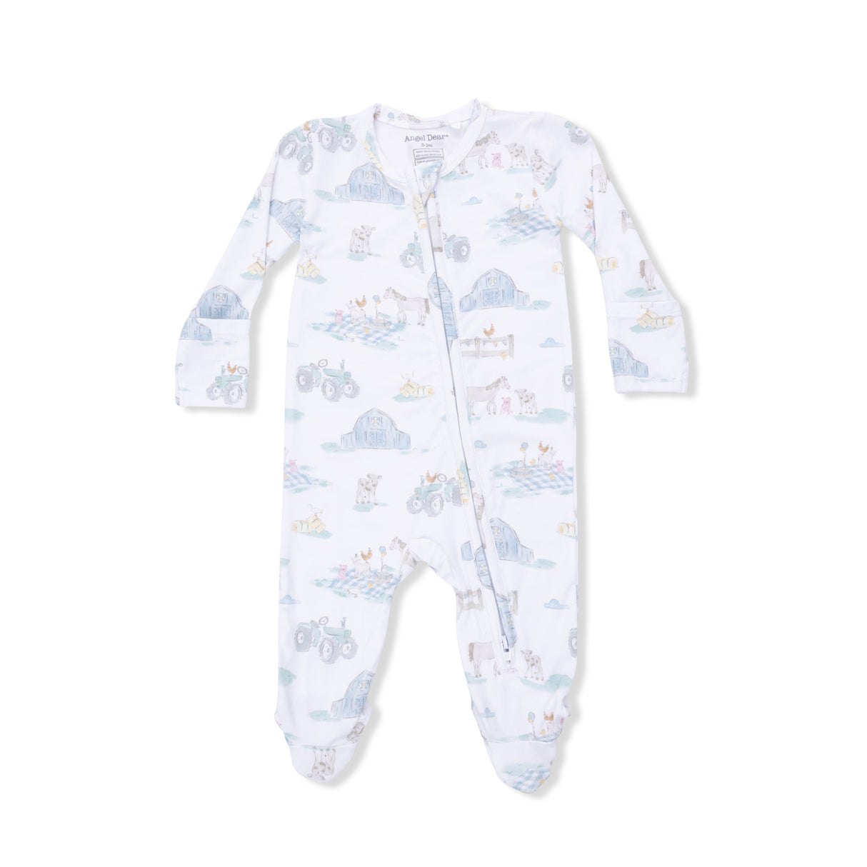 Farm Animal Party - 2 Way Zipper Footie