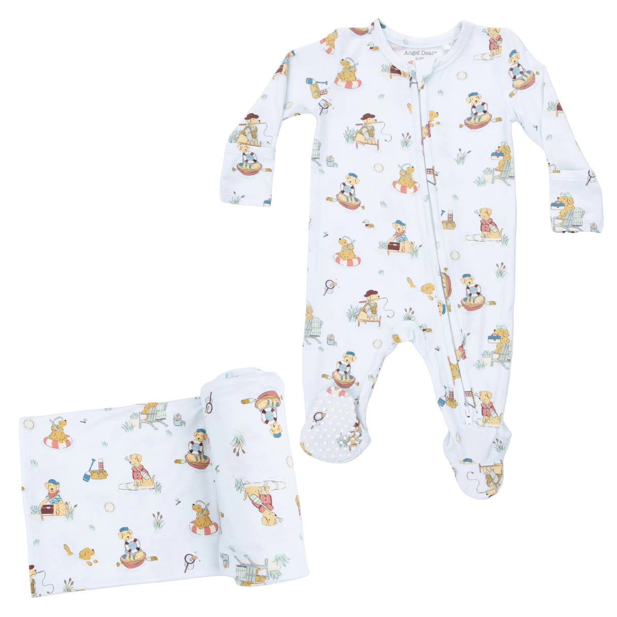 Lake Buddy Dogs - 2 Way Zipper Footie & Swaddle