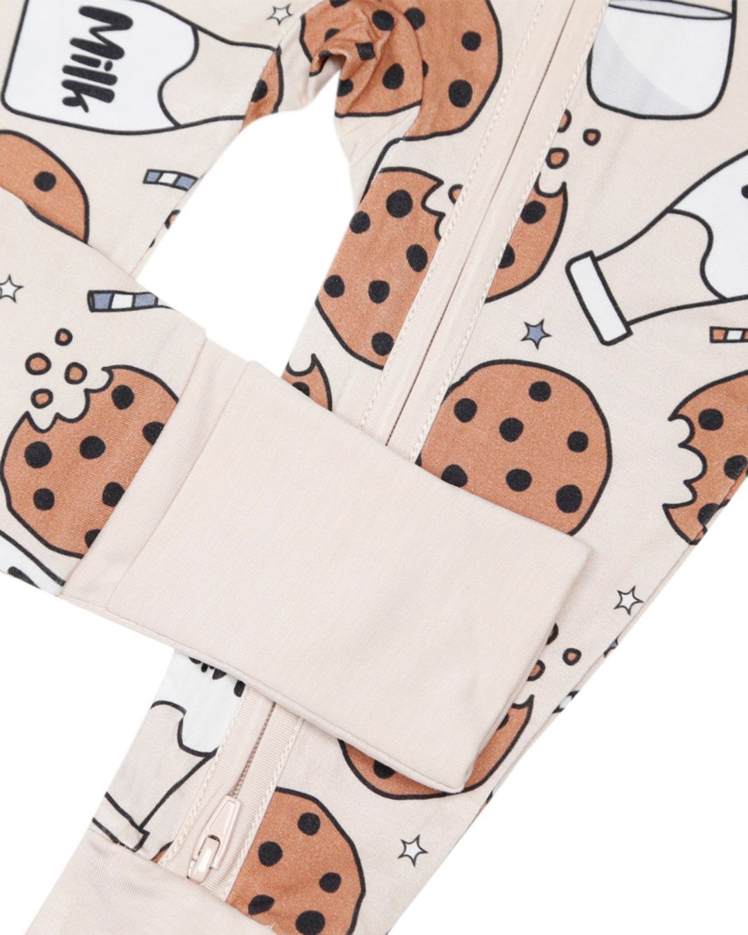 Bamboo Zip Romper | Milk & Cookies - HoneyBug