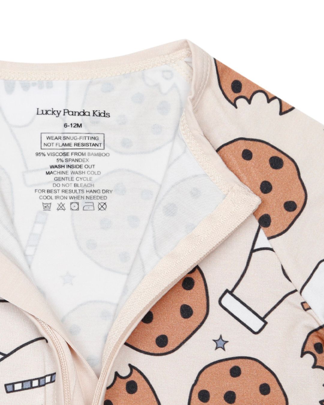 Bamboo Zip Romper | Milk & Cookies - HoneyBug