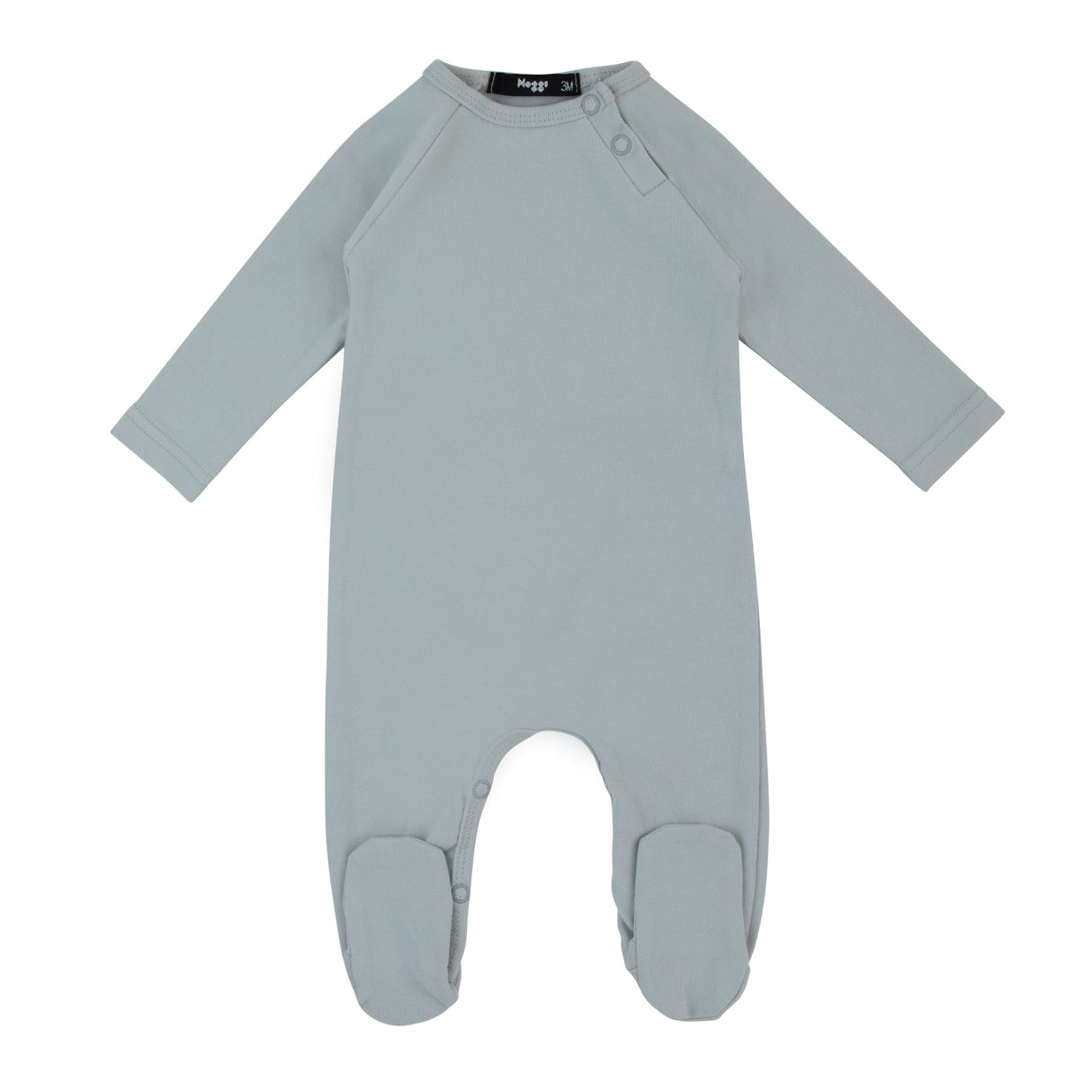 Wings Footie, Pale Blue - HoneyBug