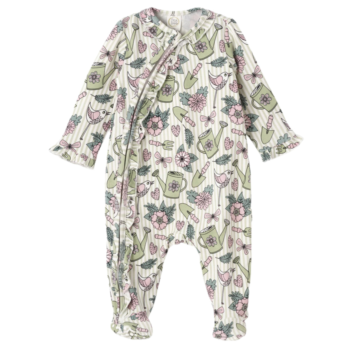 Garden Blooms Bamboo Zipper Romper - HoneyBug