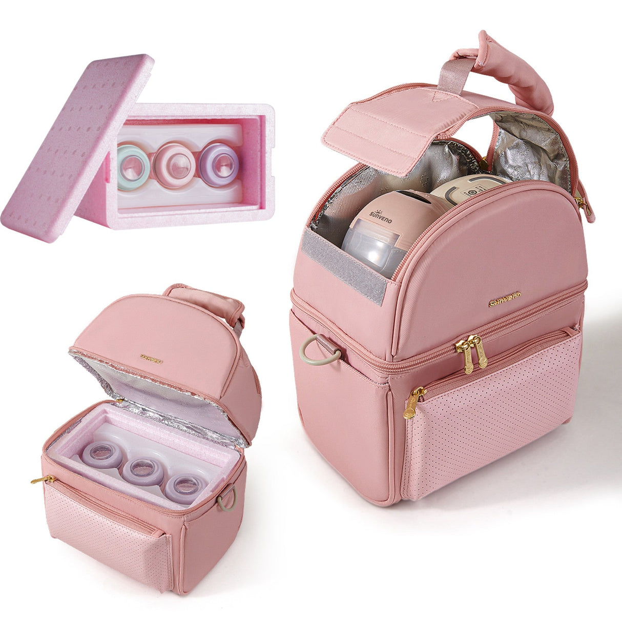 Breastmilk Cooler Bag with Detachable Insulation Box Set