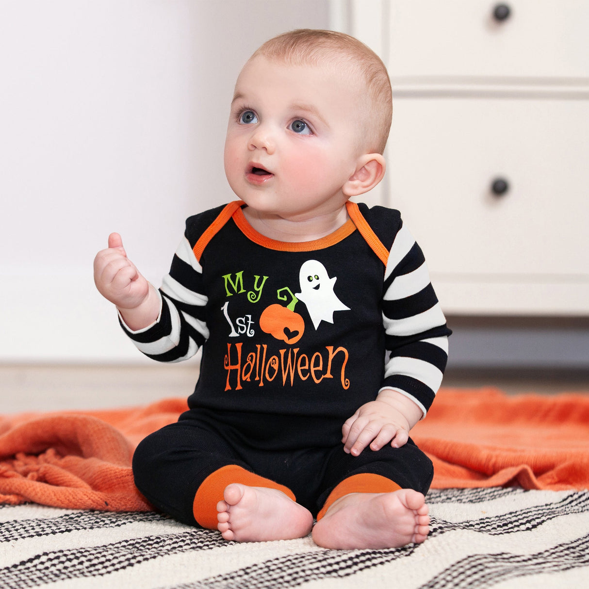 My First Halloween Soft Cotton Baby Romper - HoneyBug