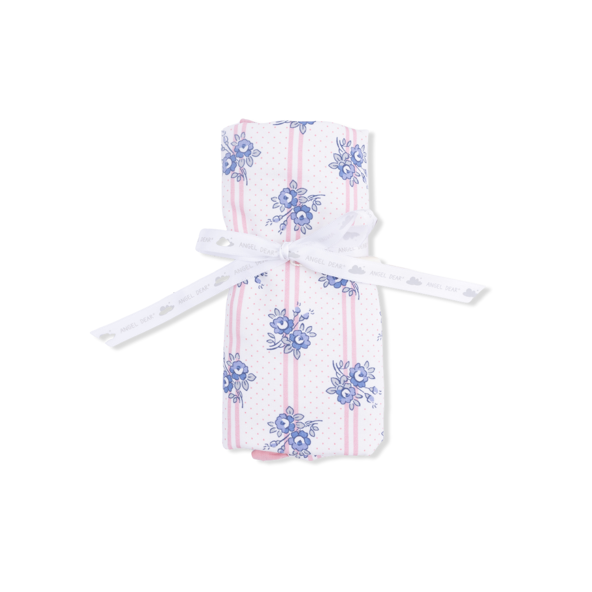 Stripe Dot Roses - Ruffle Burp Cloth