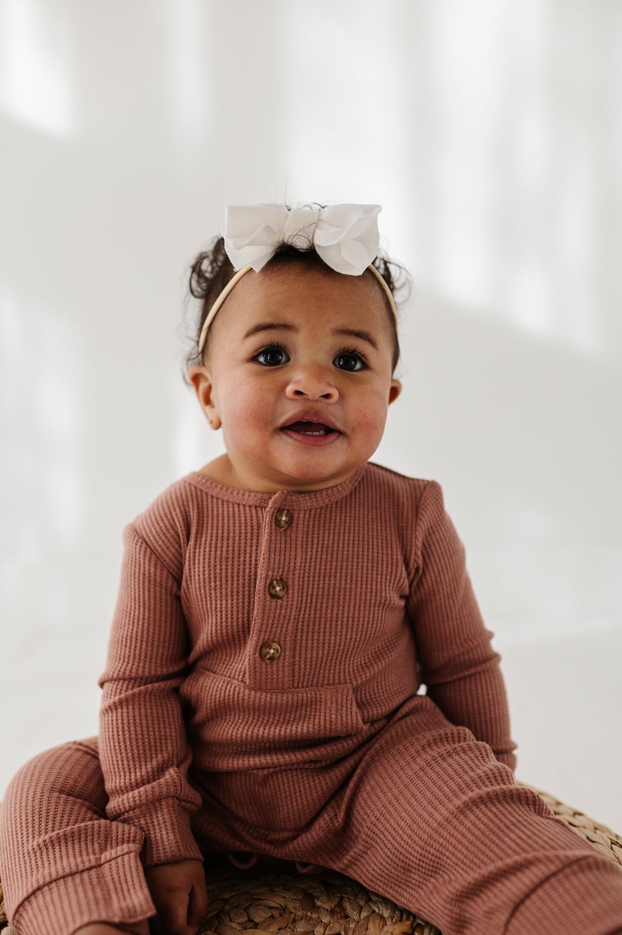 Waffle Romper - HoneyBug