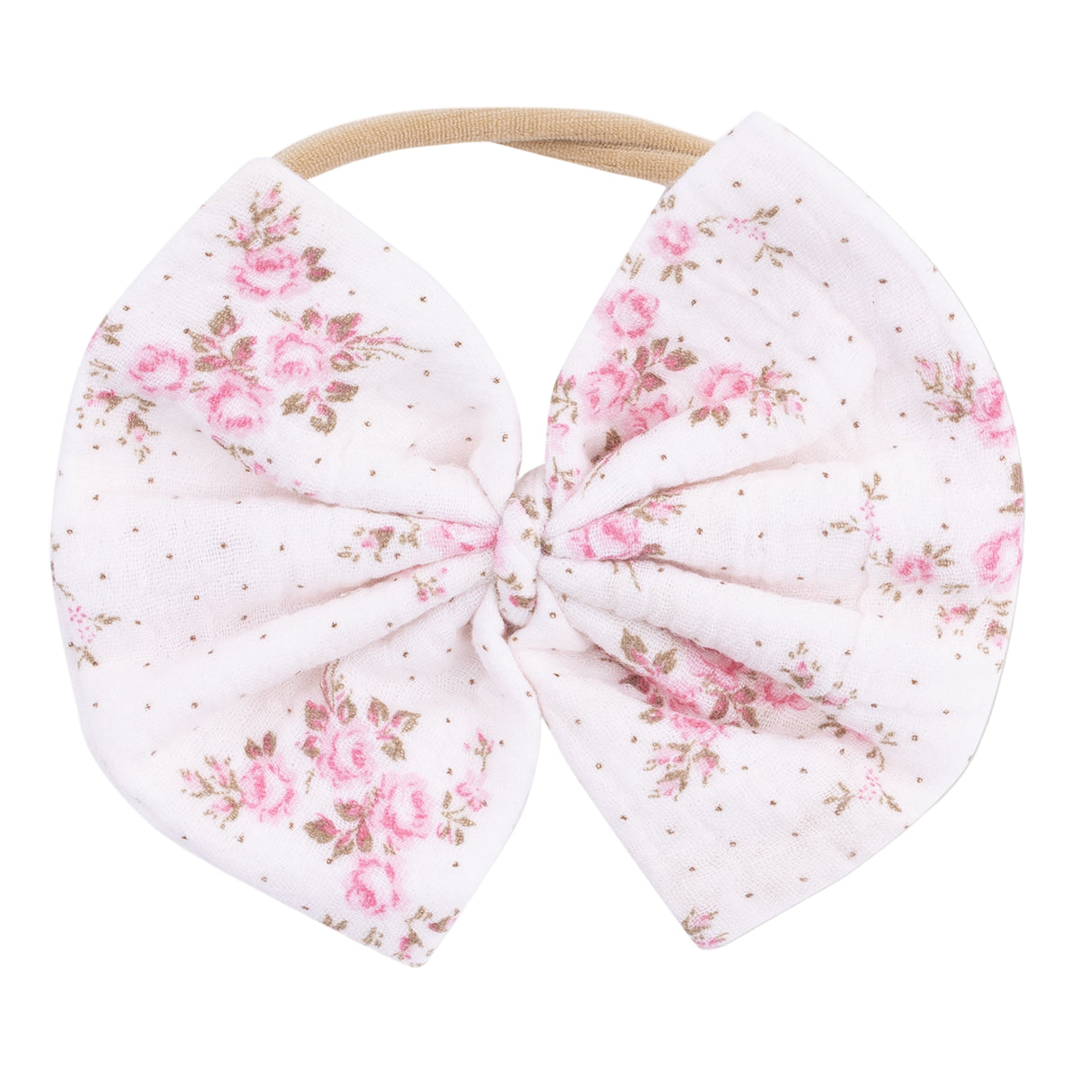Big Bow on Soft Headband - Belle Rosette Dot - HoneyBug