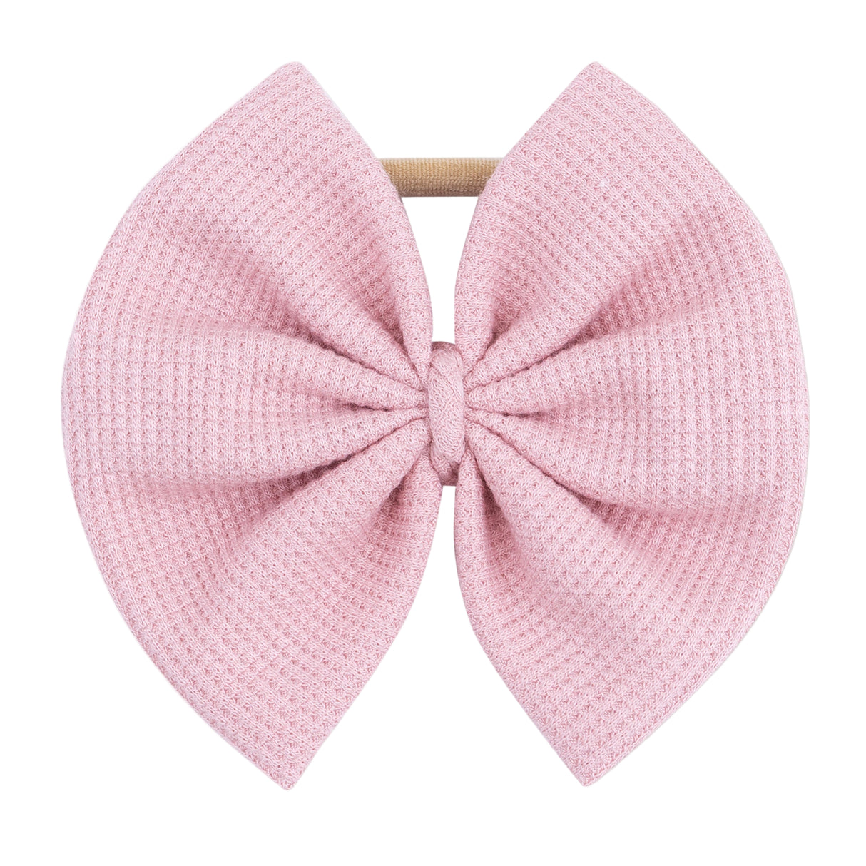 Big Bow on Soft Headband - Cameo Pink - HoneyBug