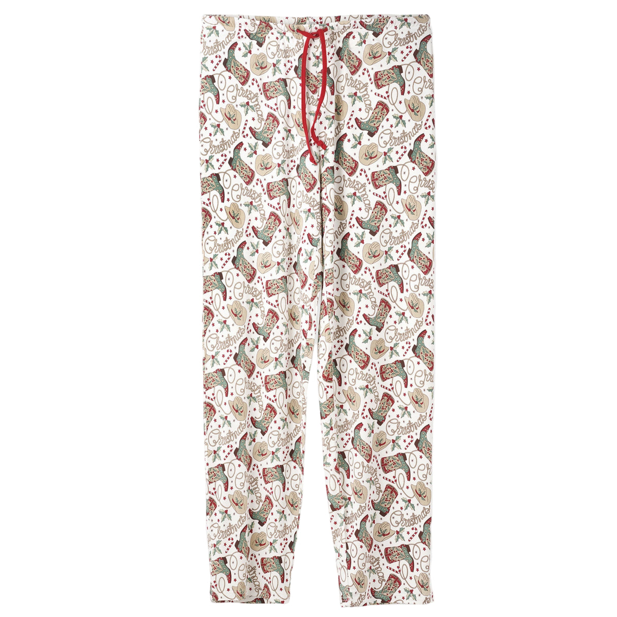Western Christmas Adult Pajama Pants – Soft Bamboo Unisex - HoneyBug